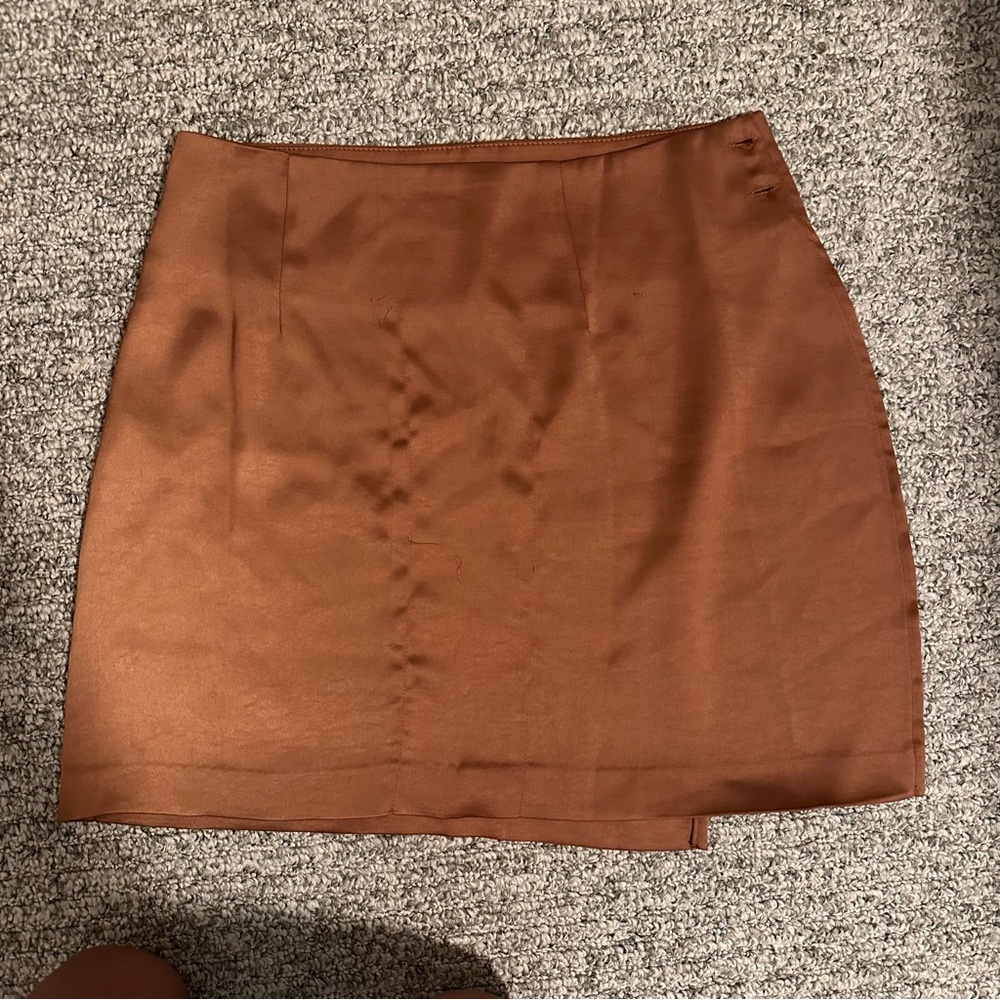 Meshki Brown Mini Skirt - Picture 3 of 4